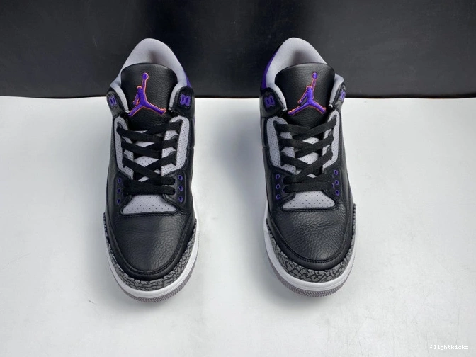 3 Retro Air 050 Purple Court Jordan Black CT8532 0710